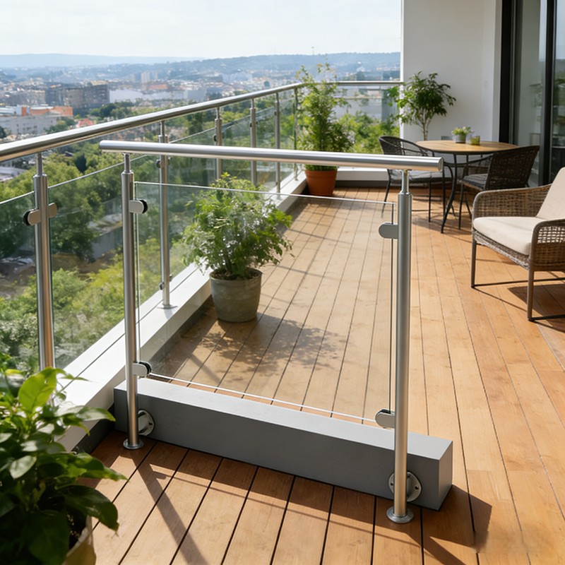 Glass Railing With Stainless Steel Tube best